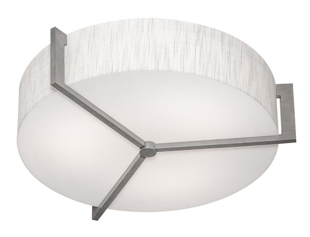 Apex 21&#39;&#39; LED Ceiling - Weathered Grey Finish - Jute Shade