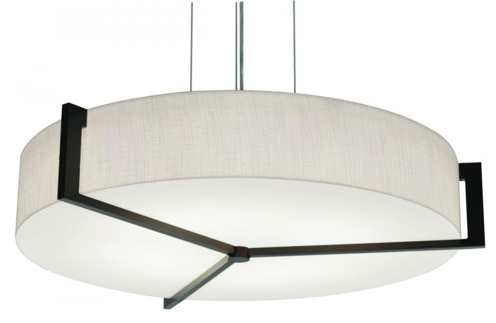 Apex 14&#39;&#39; LED Pendant - Espresso Finish - Jute Shade