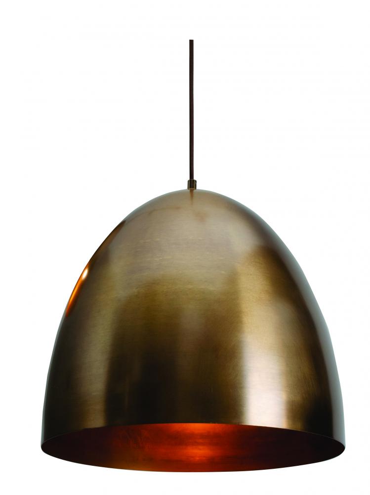 Brooklyn - Pendant - 15.75&#39;&#39; - Antique Brass Finish