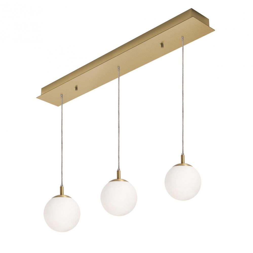 Loretto 3 Light Linear Pendant MB 120V,SB