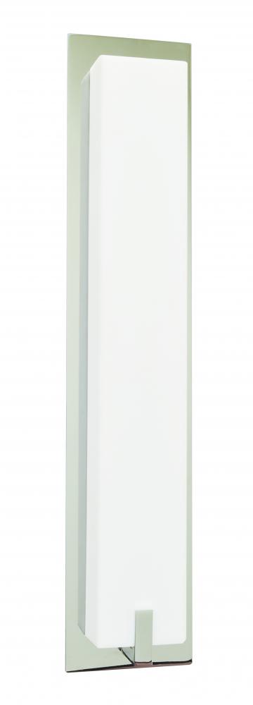 Sinclair 18&#39;&#39; LED Sconce - Satin Nickel Finish - White Acrylic Shade