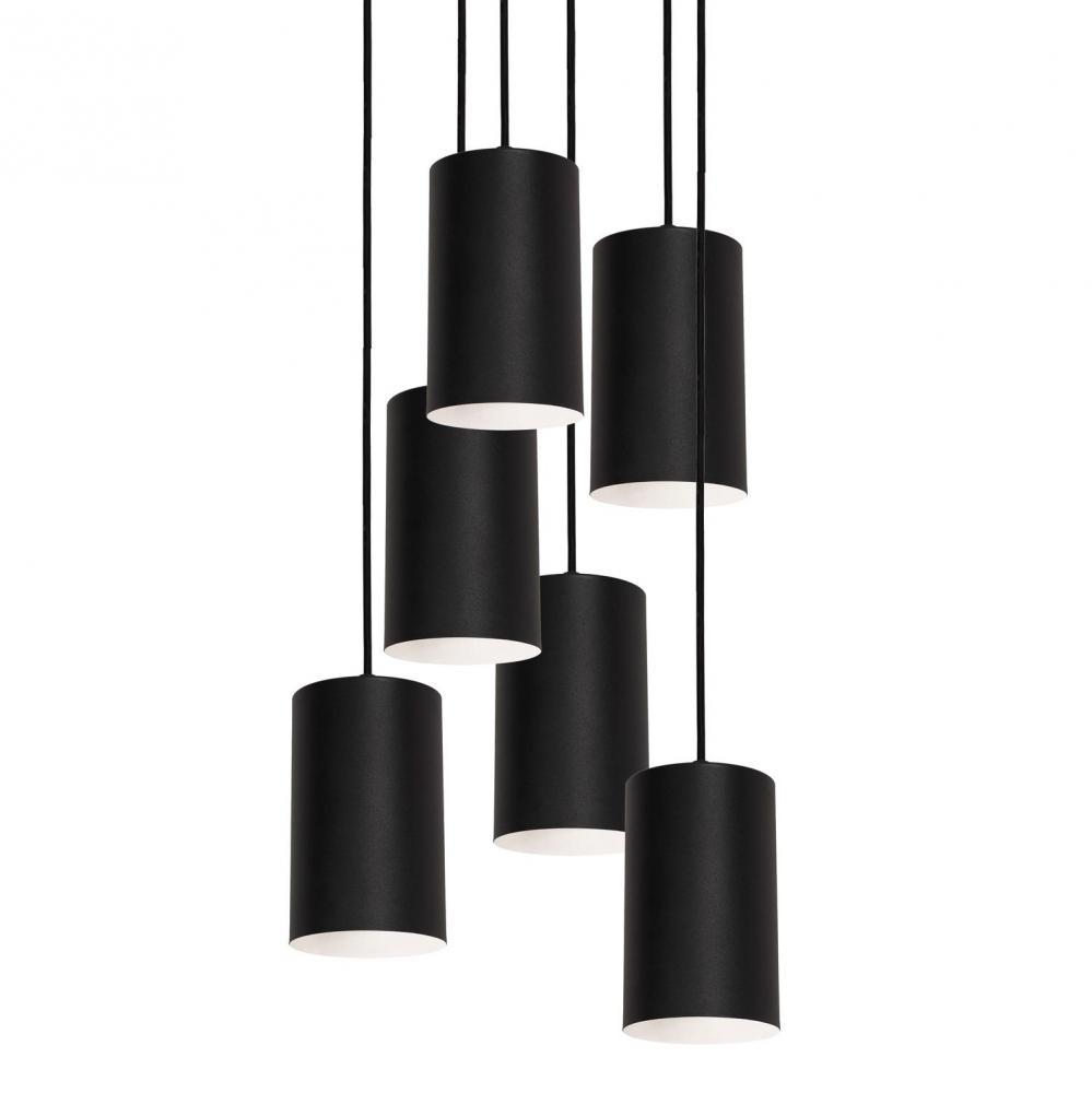 Tyke 24&#39;&#39; 6 Light Round Pendant - BK