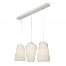 AFX Lighting, Inc. LLYP11MBWHLNR3 - Lily 3 Light Linear Pendant,120V,White