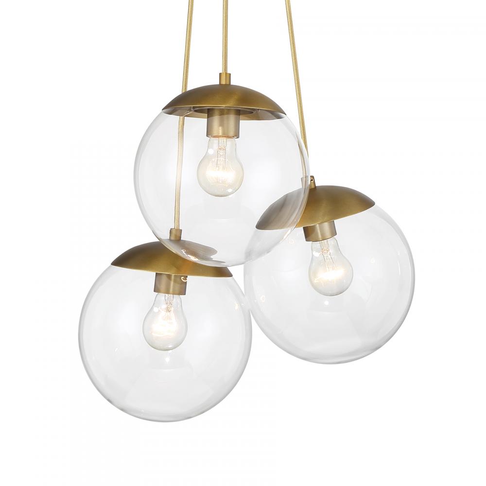 Auresa - 3 Light , Pendant Fixture in Metal