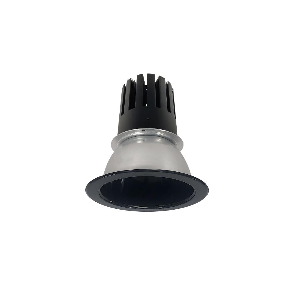 4&#34; Sapphire III Round Open Reflector, 2500lm, 4000K, Flood Optic, Black Reflector/Black Flange