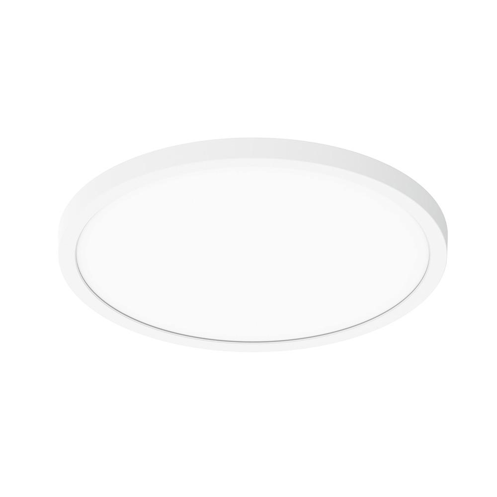 12&#34; ELO LED Surface Mount Luminaire with Selectable CCT, 1750lm / 24W, Matte Powder White Finish