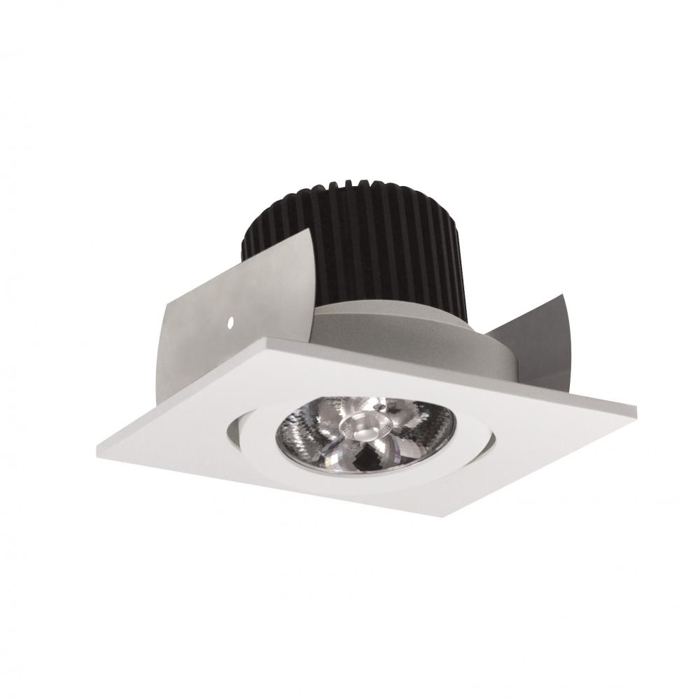 2&#34; Iolite LED Square Adjustable Gimbal, 10-Degree Optic, 800lm / 12W, 4000K, White Finish