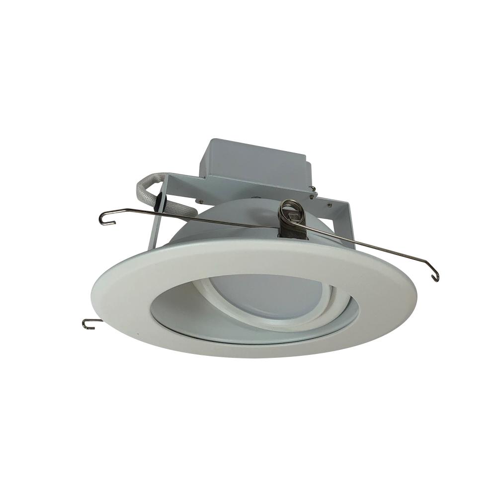 6&#34; Cobalt Adjustable LED Retrofit, 1200lm / 14W, 3500K, White Reflector / White Flange