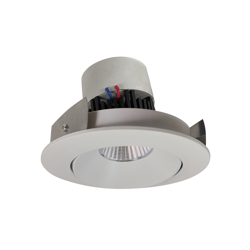 4&#34; Pearl LED Round Adjustable Cone Retrofit, 1000lm / 12W, 3500K, White Reflector / White Flange