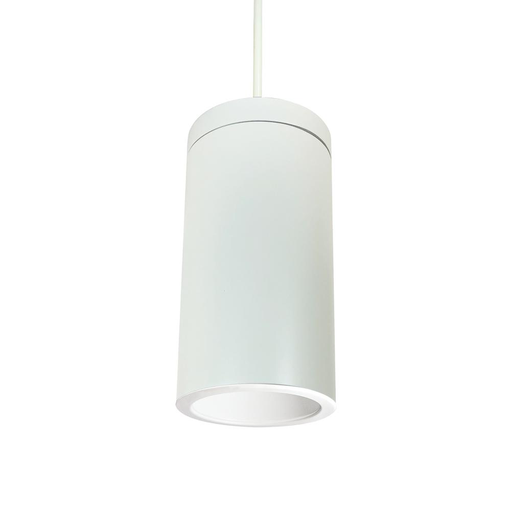 6&#34; Cylinder, White, Pendant Mount, 35W Med. Base, Refl, White