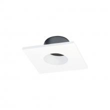 Nora NIOC-1SNGMPW - 1" Iolite Can-less Square Downlight Trim, Matte Powder White finish