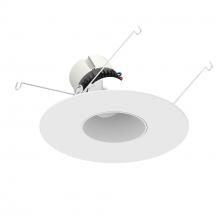 Nora NPR-56RSLA30XMPW - 5"/6" Pearl LED Round Adjustable Slot Retrofit, 950lm / 12W, 3000K, Matte Powder White