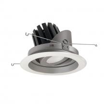 Nora NRM3-69L427FHZW - 6" Marquise III Adjustable Regressed Gimbal Reflector, 2500lm, 2700K, Flood Optic, Haze