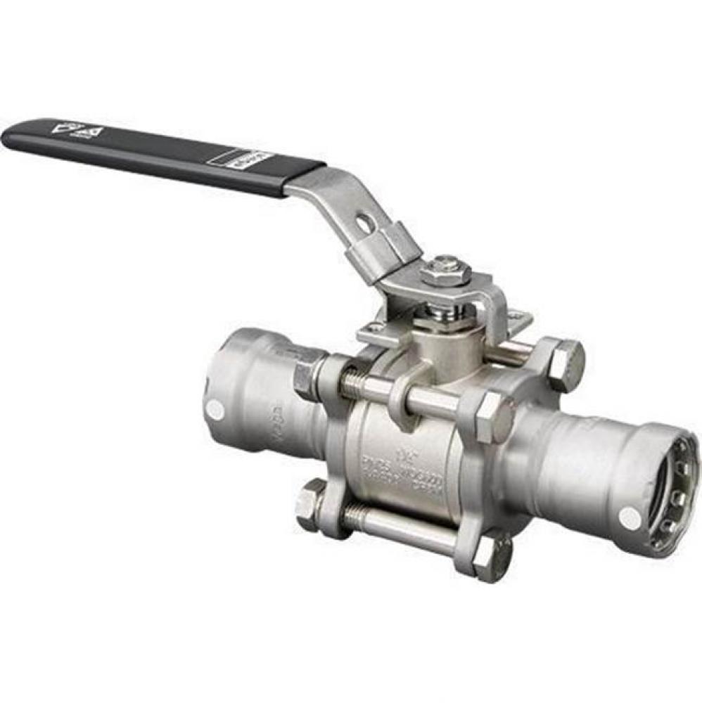 Viega&#xa0;Megapress 304 Fkm 3-Piece Ball Valve P1: 1; P2: 1