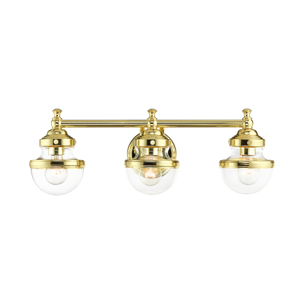 3 Lt Polished Brass Bath Vanity