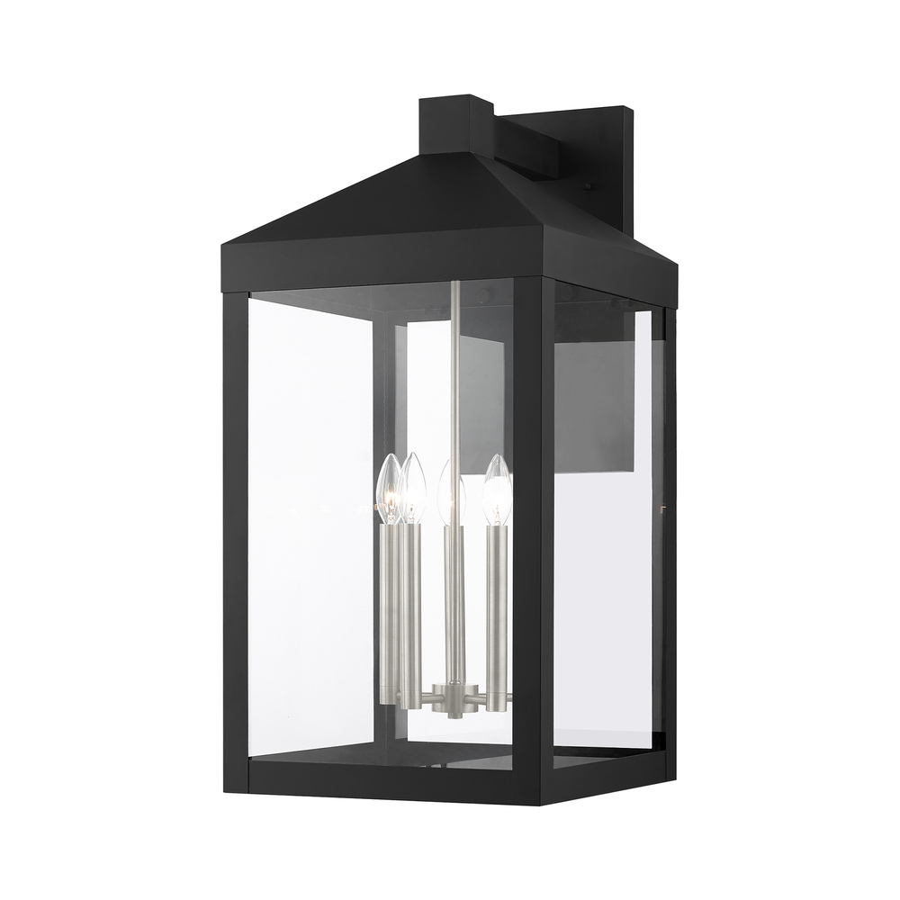 5 Lt Black Outdoor Wall Lantern