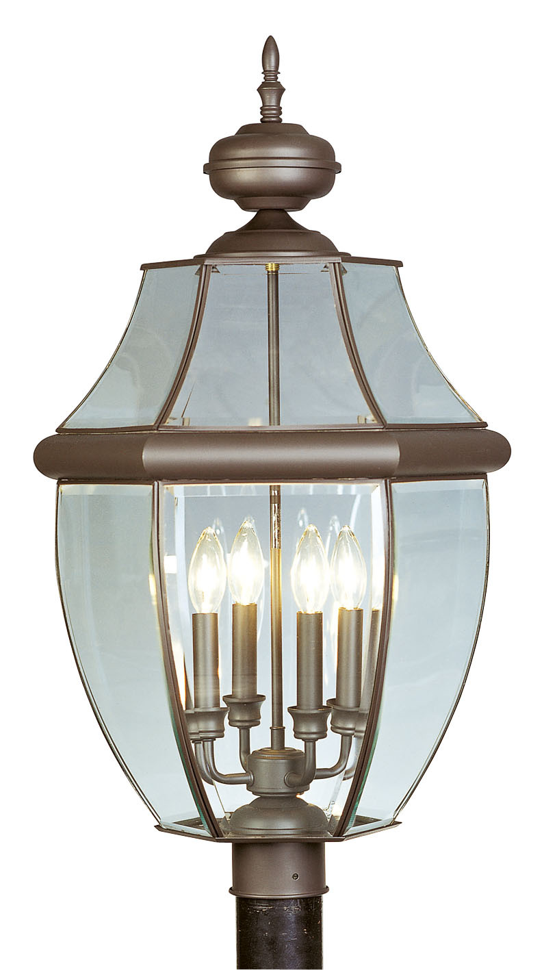 4 Light Bronze Outdoor Post Lantern