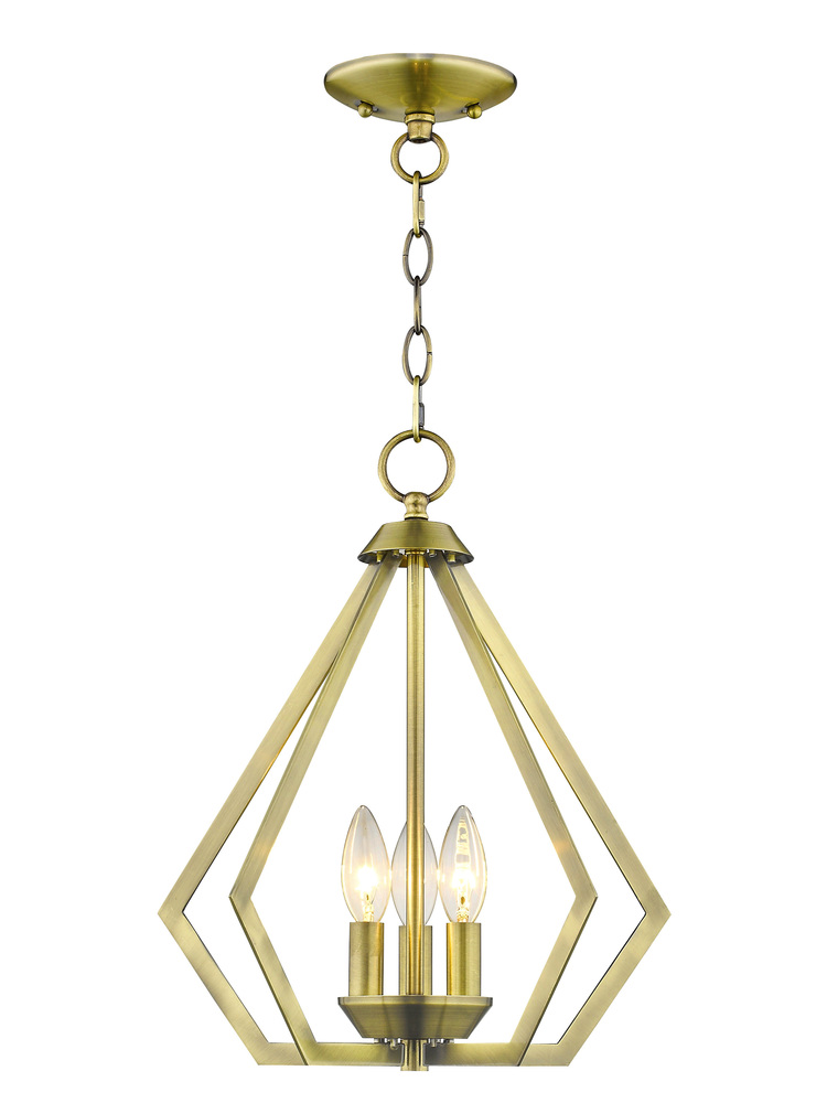 3 Light AB Mini Chandelier/Ceiling Mount