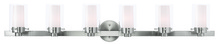 Livex Lighting 15456-91 - 6 Light Brushed Nickel Bath Light