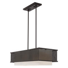 Livex Lighting 41204-07 - 3 Lt Bronze Linear Chandelier