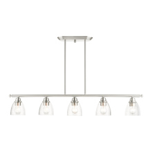 Livex Lighting 46338-91 - 5 Lt Brushed Nickel Linear Chandelier