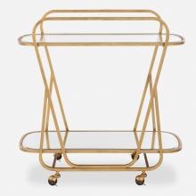 Uttermost 22907 - Uttermost Swain Brass Serving Cart