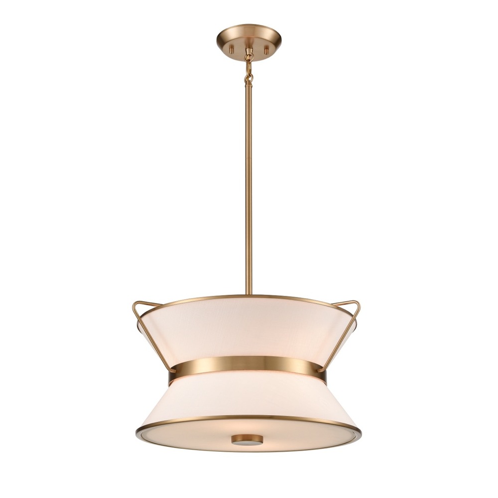 Layla Chandelier 17&#34; Diameter Brushed Brass