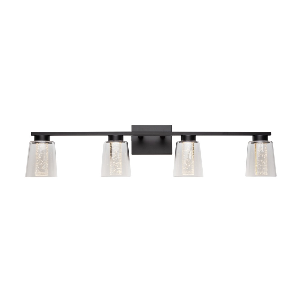 Dalton Collection 4-Light Bathroom Vanity Fixture Black