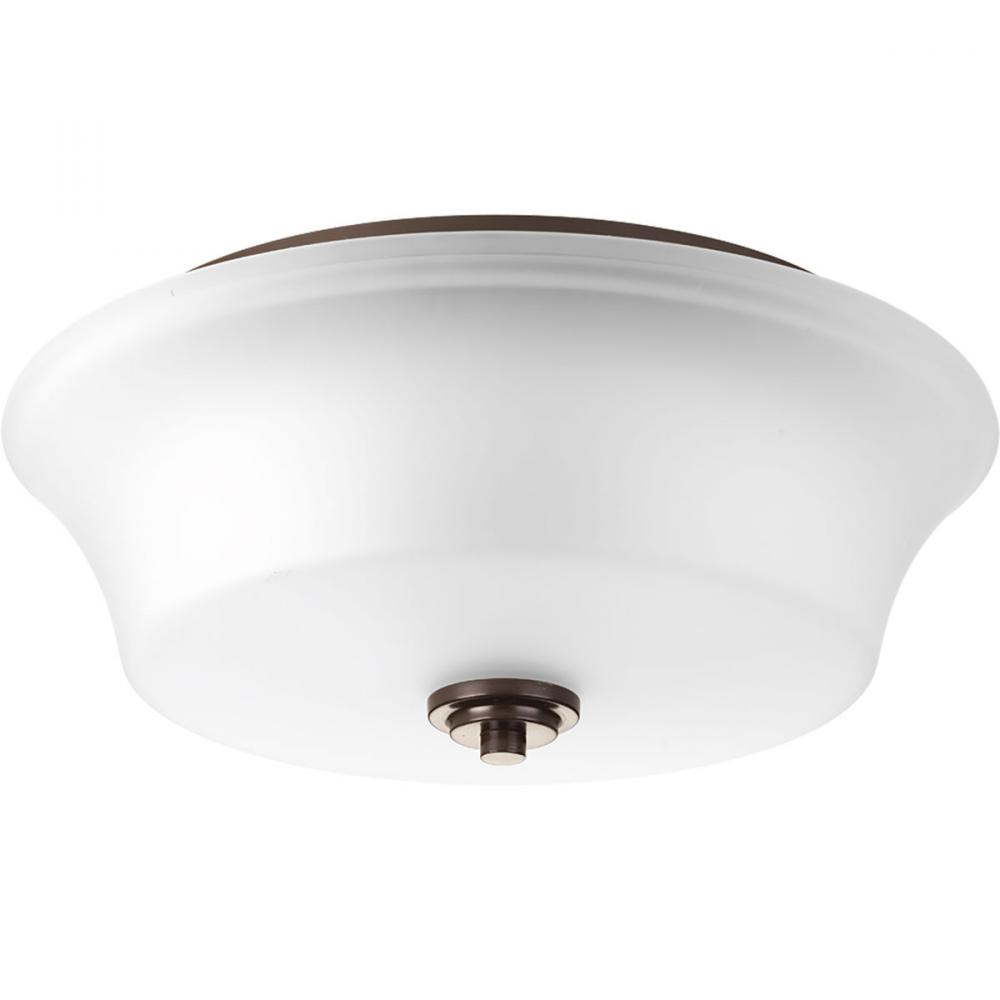 Cascadia Collection Two-Light 14&#34; Flush Mount