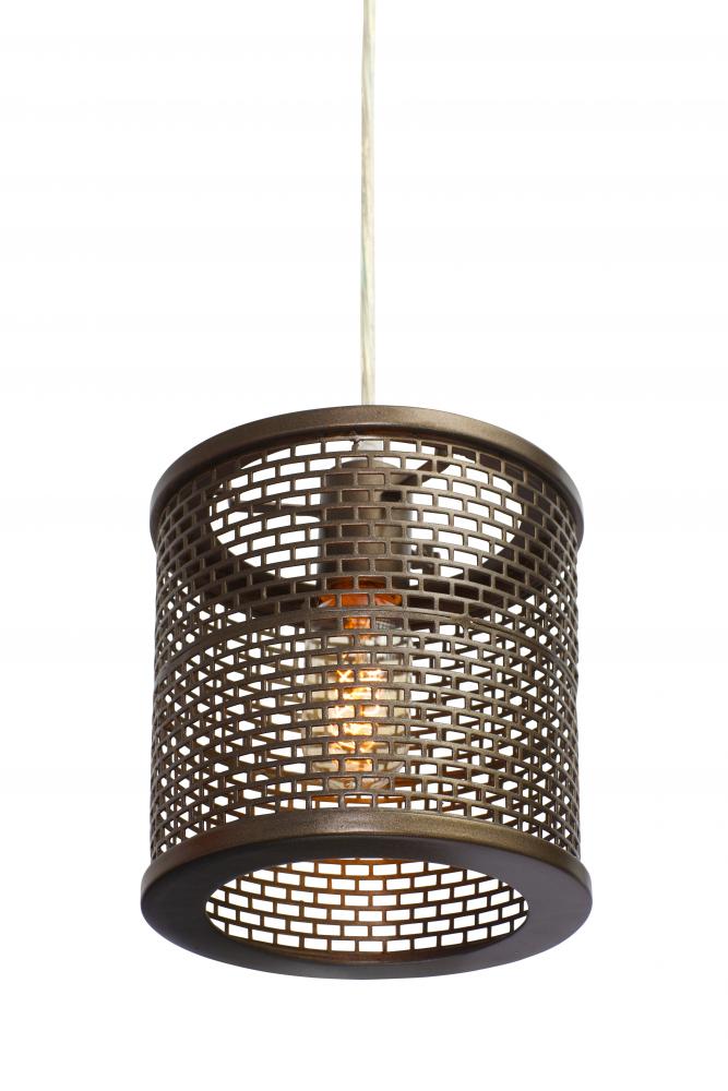 Lit-Mesh Test 1-Lt Mini Pendant - New Bronze