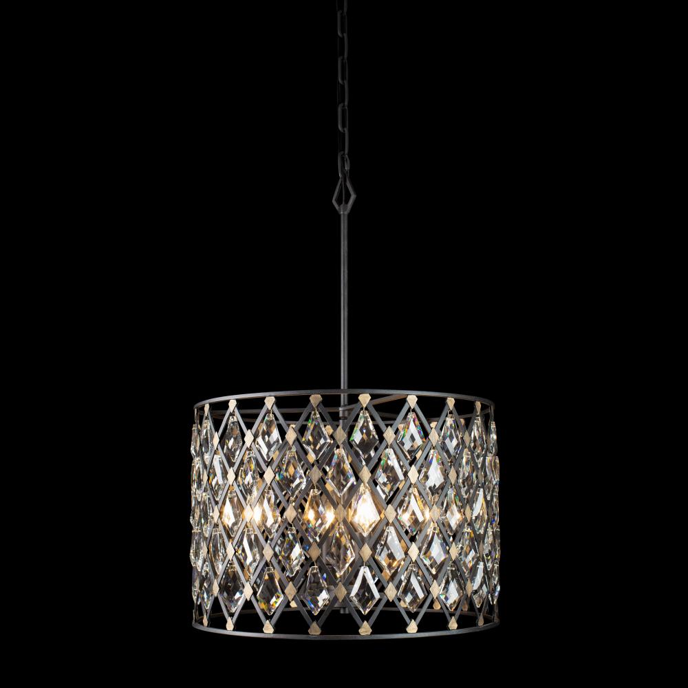 Windsor 4-Lt Crystal Pendant - Carbon/Havana Gold