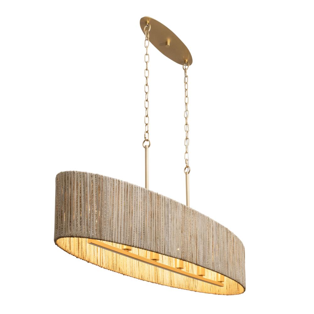 Jacob&#39;s Ladder 6-Lt   Linear Pendant - French Gold