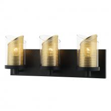 Varaluz 246B03BLGO - So Inclined 3-Lt Bath - Black/Gold