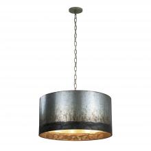 Varaluz 323P04OG - Cannery 4-Lt Drum Pendant - Ombre Galvanized