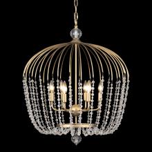 Varaluz 343P06HG - Voliere 6-Lt Crystal Tall Pendant - Havana Gold