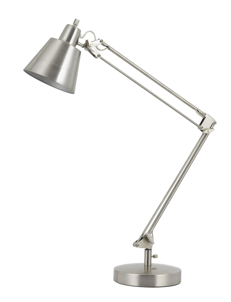 27&#34; Height Metal Desk Lamp in Brushed Steel