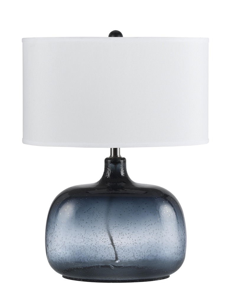 24.25&#34; Height Glass Table Lamp in Blue