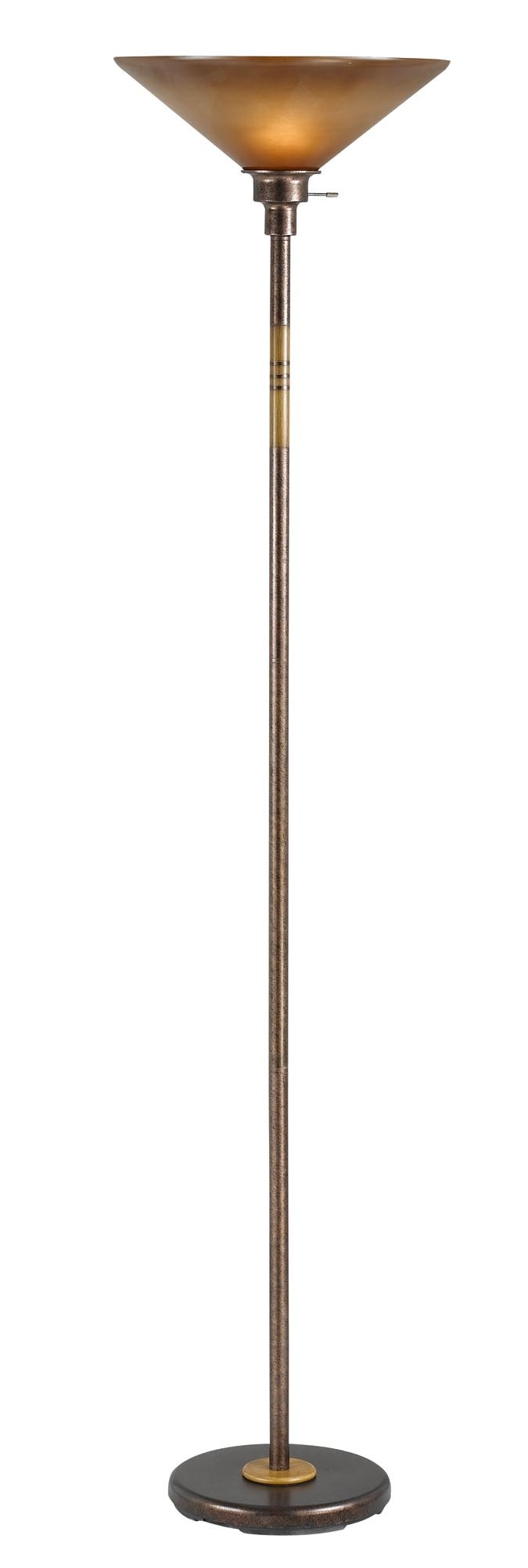 70&#34; Height Metal Torchiere in Rust