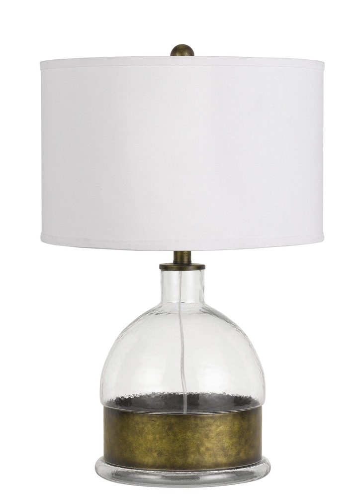 24.75&#34; Height Glass Table Lamp in Clear Finish