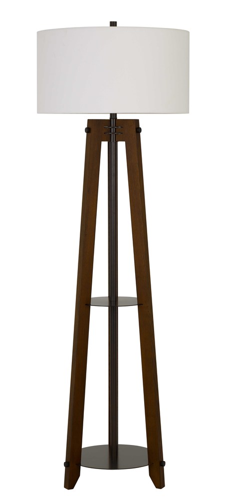 65&#34; Height Floor Lamp in Walnut Finish