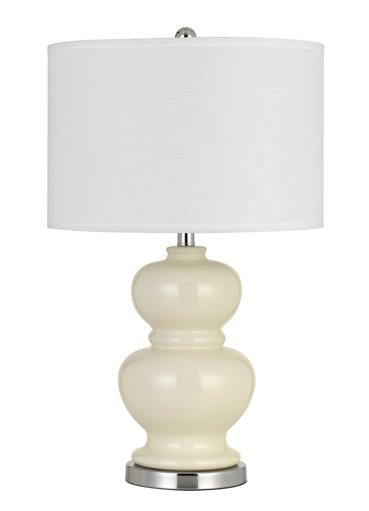27&#34; Height Ceramic Table in Ivory White Finish