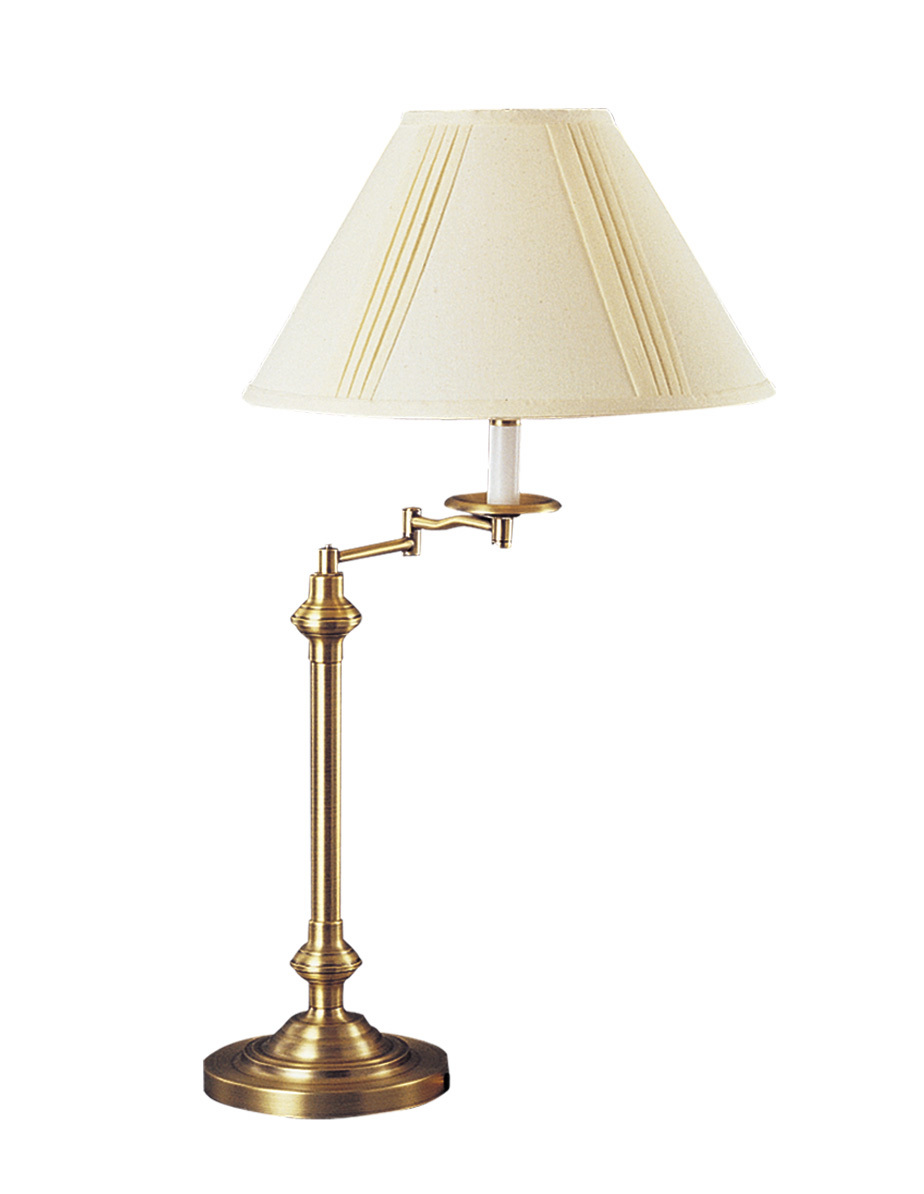 29.5&#34; Height Metal Table Lamp in Antique Brass