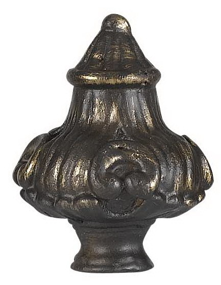 2.75&#34; Metal Cast Finial in Dark Bronze Finish