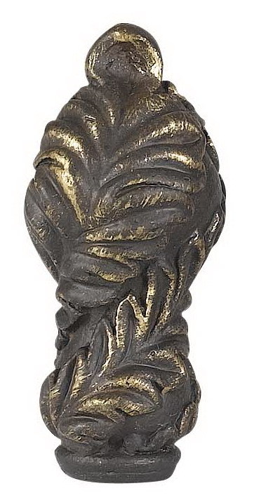 2.5&#34; Metal Cast Finial in Dark Bronze Finish