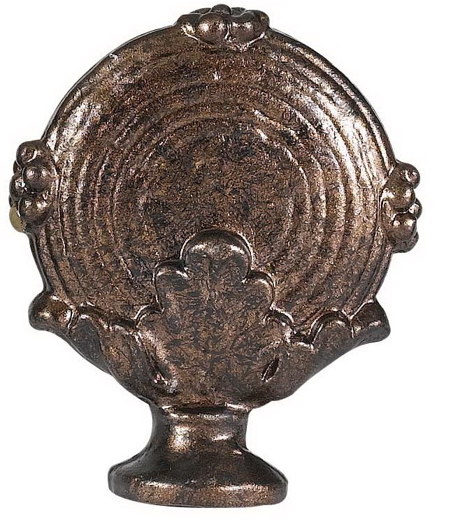 2.38&#34; Metal Cast Finial in Rust Finish