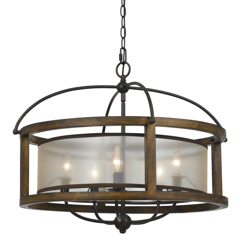 20.50&#34; Inch Five Light Round Chandelier in Dark Bronze