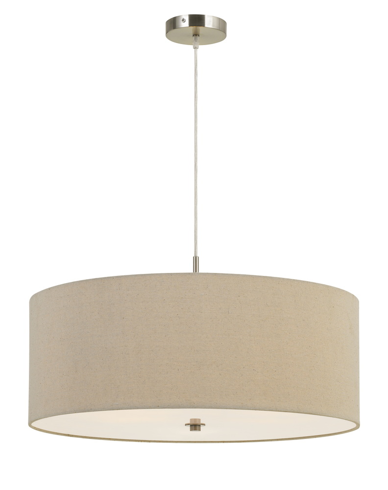 12.25&#34; Height Fabric Pendant Fixture in Linen