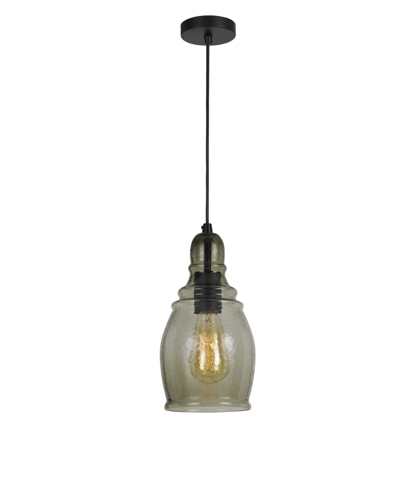 11.5&#34; Height Glass Pendant in Smoky Finish and 72&#34; Cord