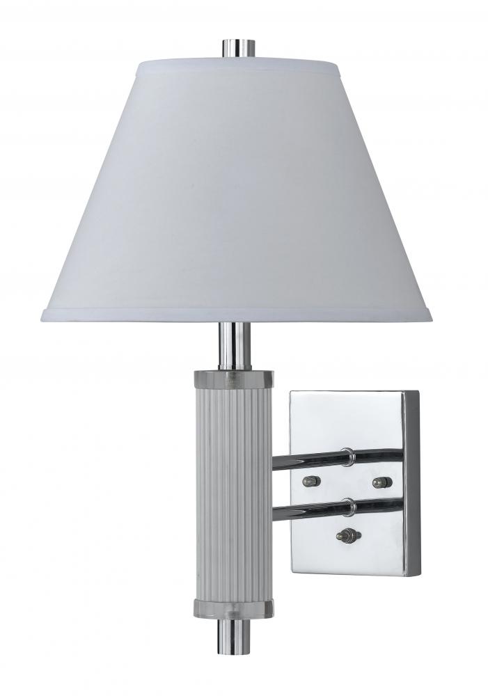 19&#34; Height Metal Wall Lamp in Chrome