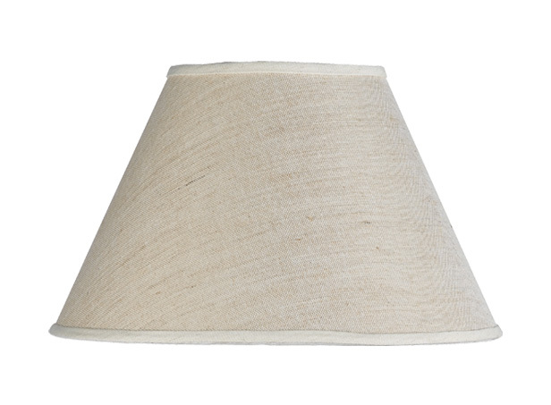 11&#34; Tall Beige Round Linen Shade